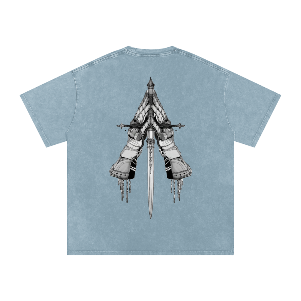 Snow Washed Oversized Cotton T-Shirt