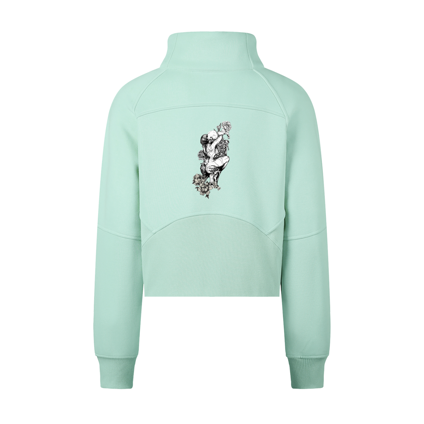 Cropped Half-Zip Sweatshirt