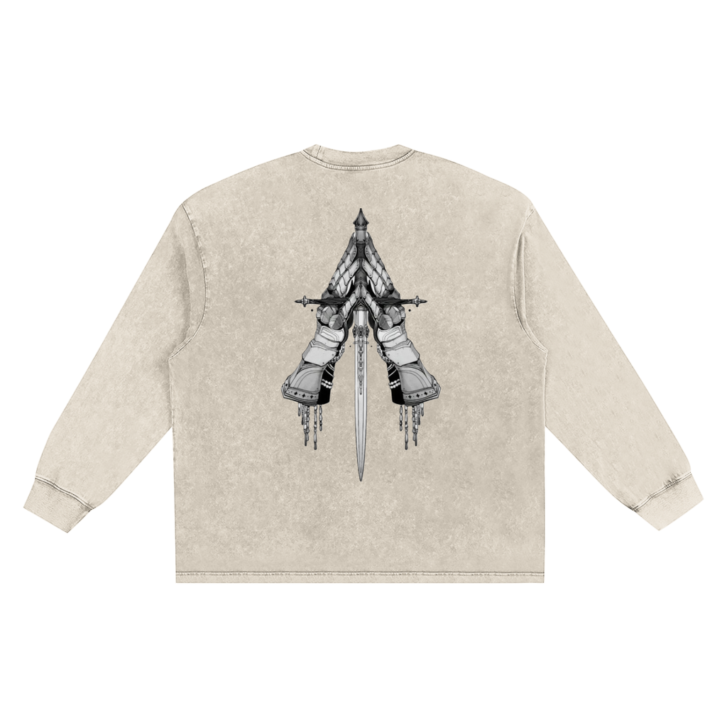 Snow Washed Frayed Edge T-Shirt