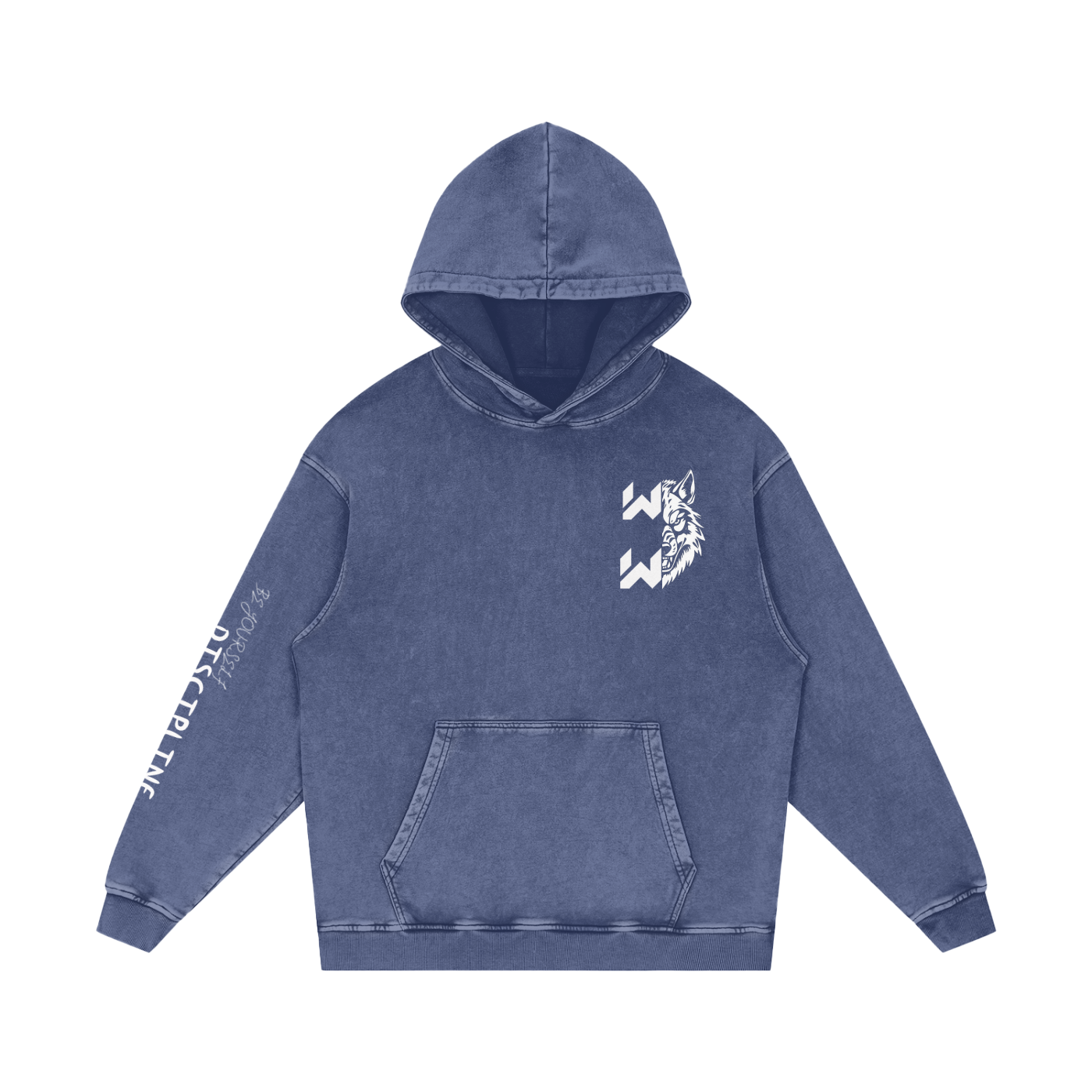 Snow Washed Loose Cotton Hoodie