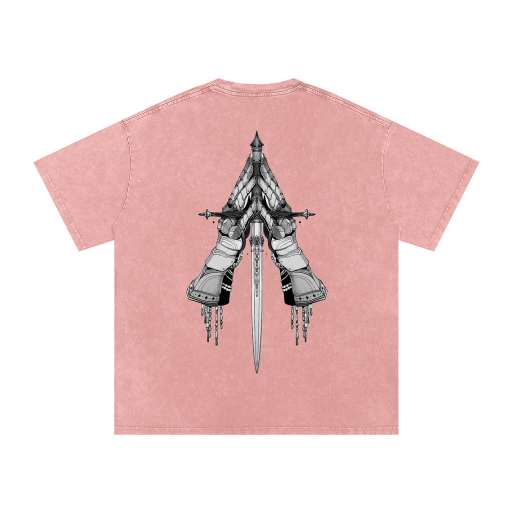 Snow Washed Oversized Cotton T-Shirt
