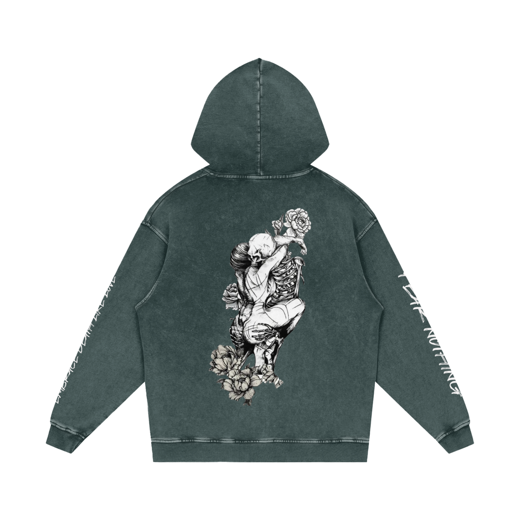 Snow Washed Loose Cotton Hoodie