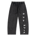 Snow Wash Drawstring Cotton Pants