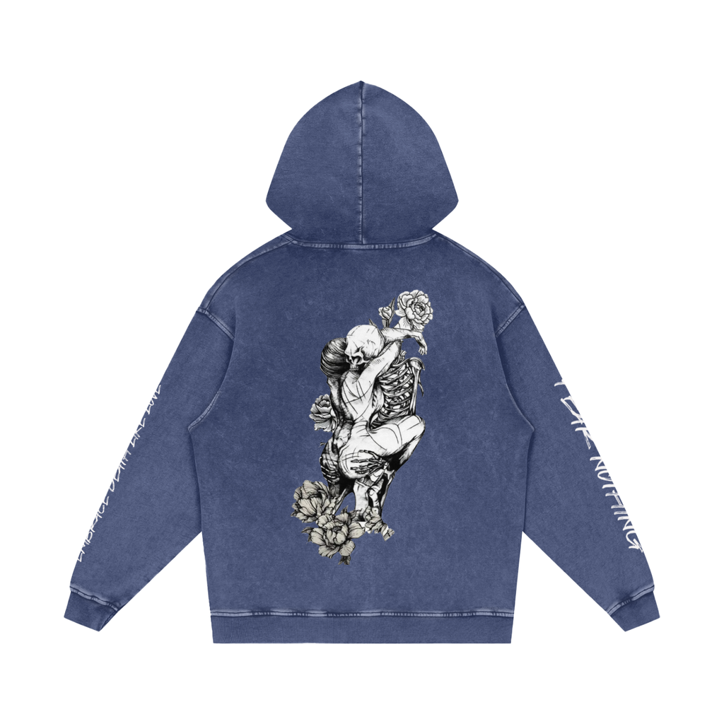 Snow Washed Loose Cotton Hoodie