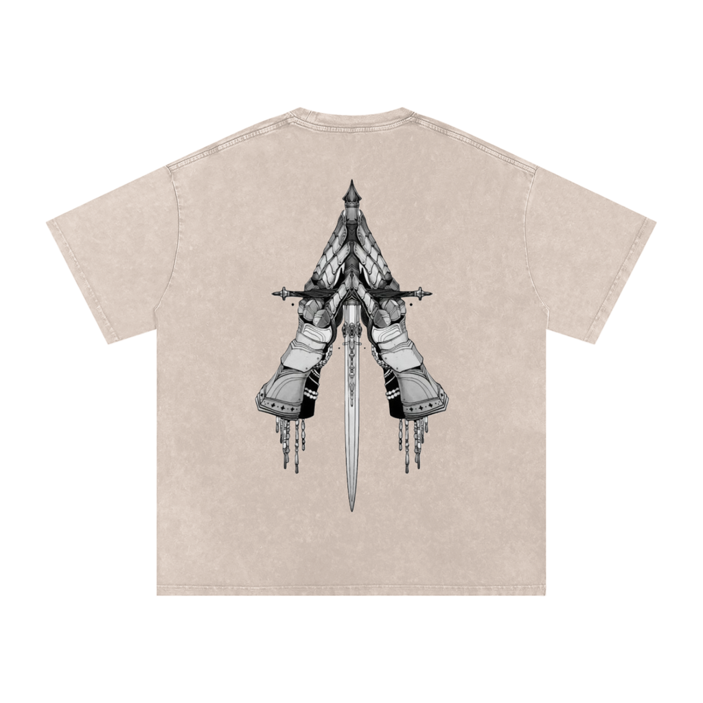 Snow Washed Oversized Cotton T-Shirt