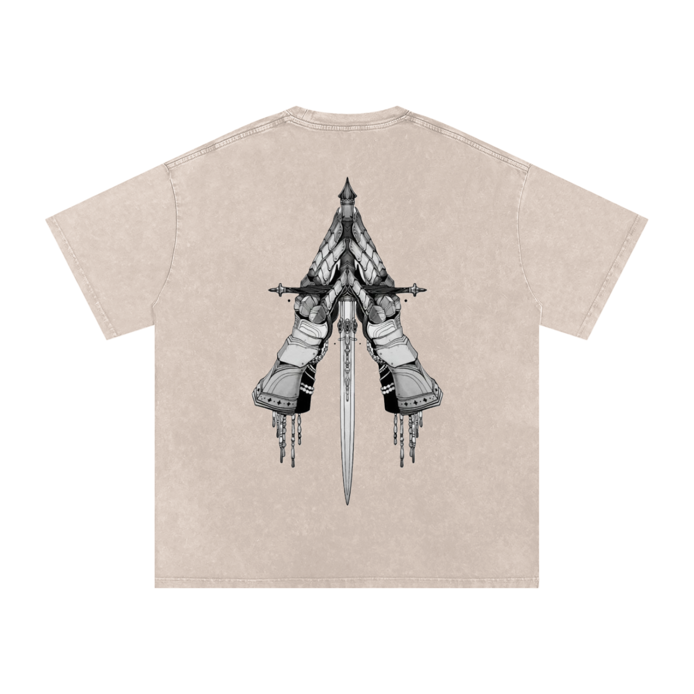 Snow Washed Oversized Cotton T-Shirt